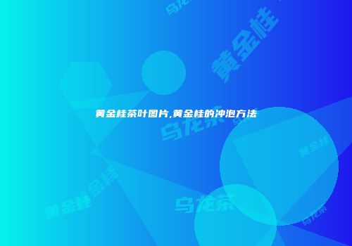 黄金桂茶叶图片,黄金桂的冲泡方法