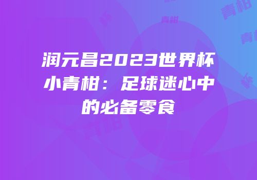 润元昌2023世界杯小青柑：足球迷心中的必备零食