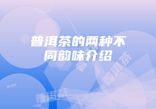 普洱茶的两种不同韵味介绍