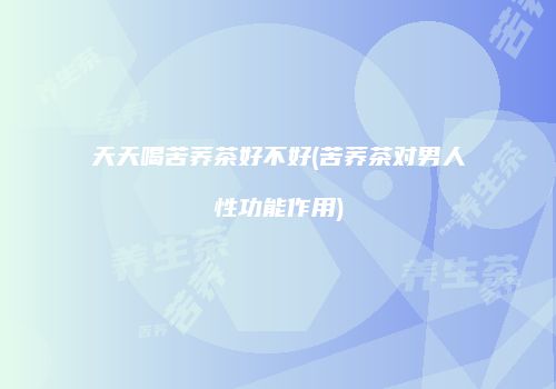 天天喝苦荞茶好不好(苦荞茶对男人性功能作用)