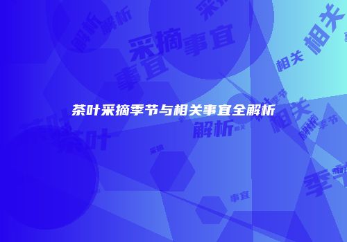茶叶采摘季节与相关事宜全解析