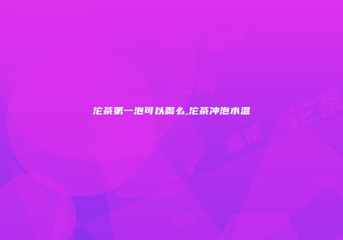 沱茶第一泡可以喝么,沱茶冲泡水温