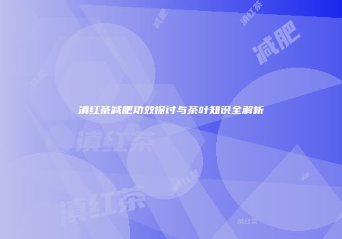 滇红茶减肥功效探讨与茶叶知识全解析