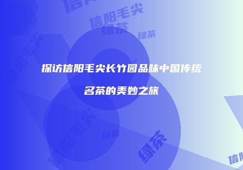 探访信阳毛尖长竹园品味中国传统名茶的美妙之旅
