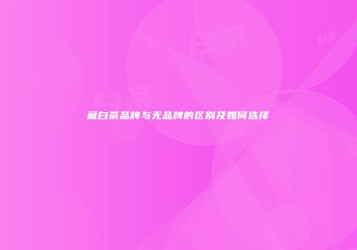 藏白茶品牌与无品牌的区别及如何选择