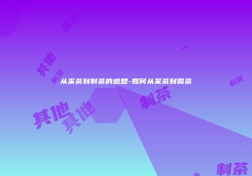 从采茶到制茶的感想-如何从采茶到喝茶