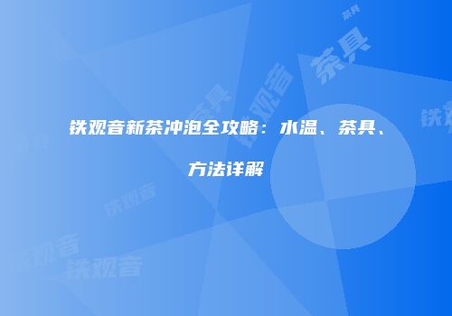 铁观音新茶冲泡全攻略：水温、茶具、方法详解