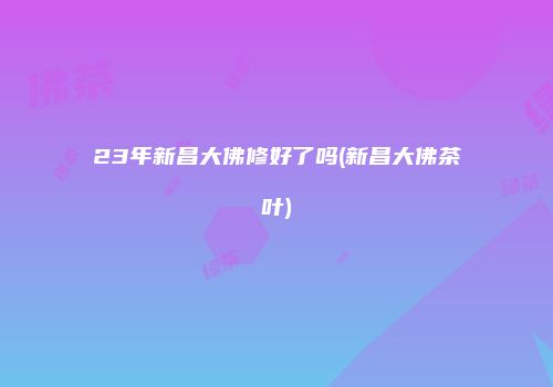 23年新昌大佛修好了吗(新昌大佛茶叶)