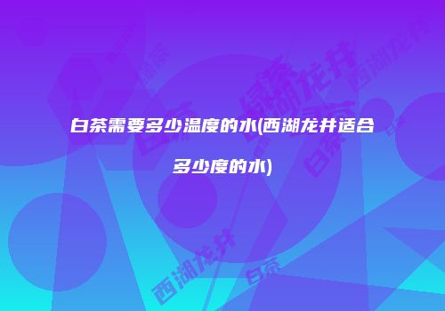 白茶需要多少温度的水(西湖龙井适合多少度的水)
