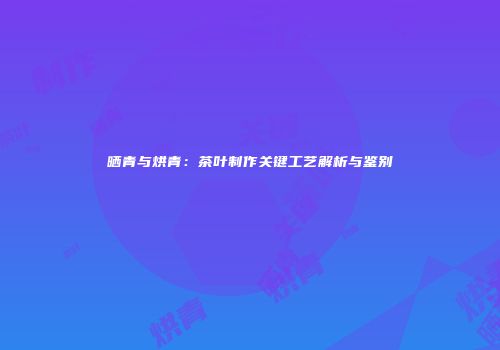 晒青与烘青：茶叶制作关键工艺解析与鉴别