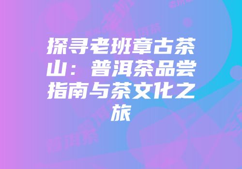 探寻老班章古茶山：普洱茶品尝指南与茶文化之旅