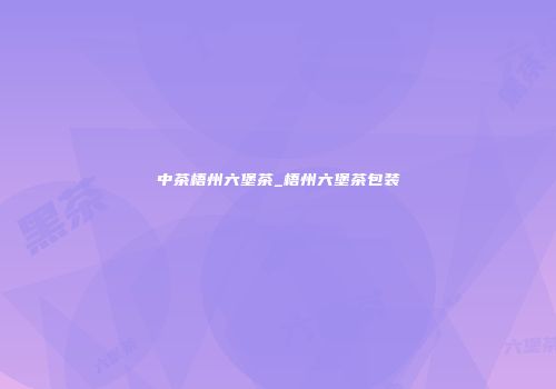 中茶梧州六堡茶_梧州六堡茶包装