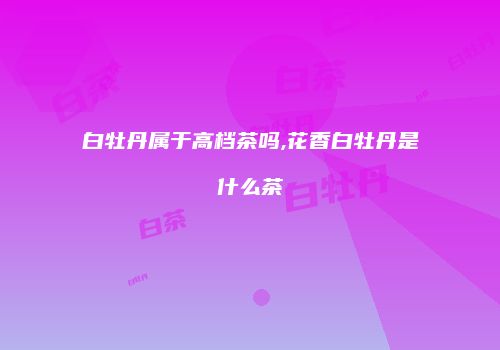 白牡丹属于高档茶吗,花香白牡丹是什么茶