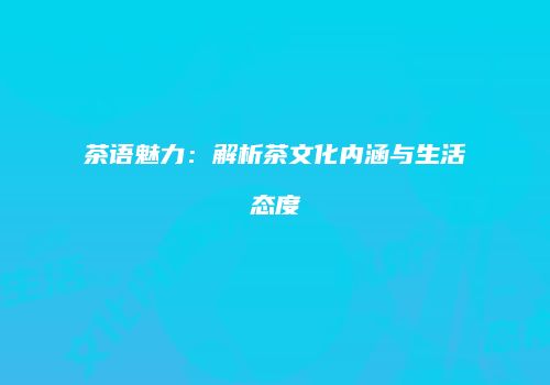 茶语魅力：解析茶文化内涵与生活态度