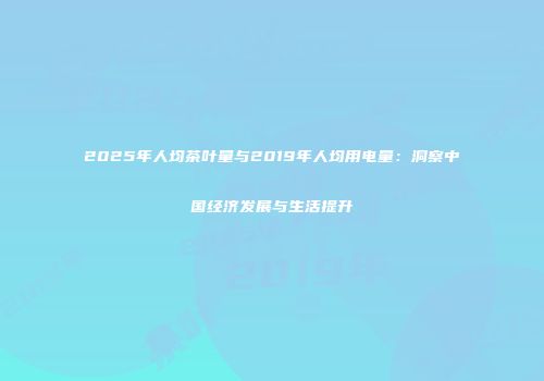 2025年人均茶叶量与2019年人均用电量：洞察中国经济发展与生活提升