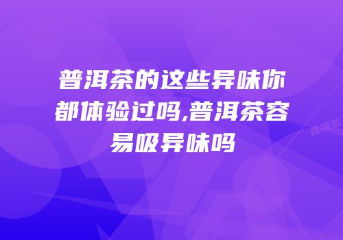 普洱茶的这些异味你都体验过吗,普洱茶容易吸异味吗