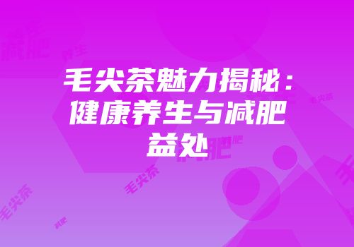 毛尖茶魅力揭秘：健康养生与减肥益处