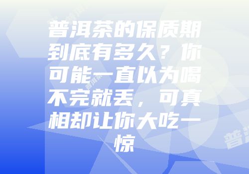 普洱茶的保质期到底有多久？你可能一直以为喝不完就丢，可真相却让你大吃一惊