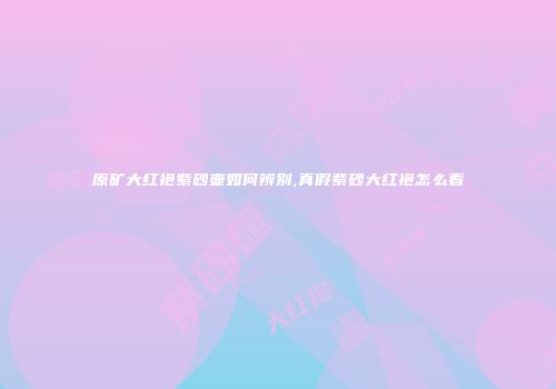 原矿大红袍紫砂壶如何辨别,真假紫砂大红袍怎么看