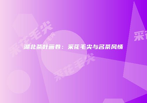 湖北茶叶画卷：采花毛尖与名茶风情