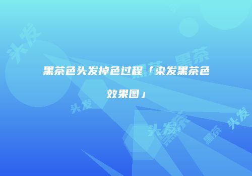 黑茶色头发掉色过程「染发黑茶色效果图」
