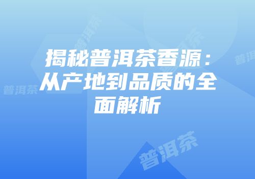 揭秘普洱茶香源：从产地到品质的全面解析