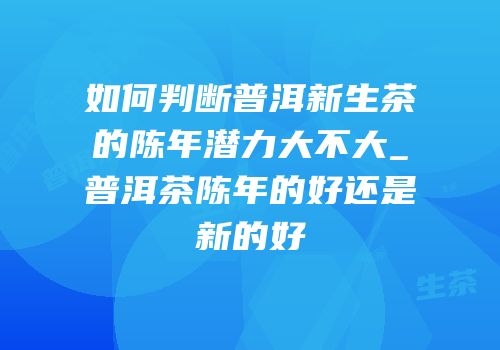 如何判断普洱新生茶的陈年潜力大不大_普洱茶陈年的好还是新的好