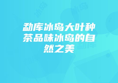 勐库冰岛大叶种茶品味冰岛的自然之美