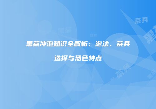 黑茶冲泡知识全解析：泡法、茶具选择与汤色特点