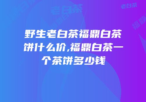 野生老白茶福鼎白茶饼什么价,福鼎白茶一个茶饼多少钱