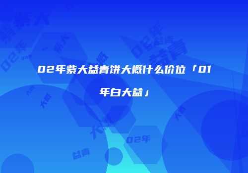 02年紫大益青饼大概什么价位「01年白大益」