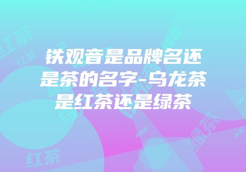 铁观音是品牌名还是茶的名字-乌龙茶是红茶还是绿茶