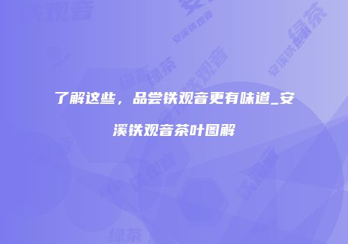 了解这些，品尝铁观音更有味道_安溪铁观音茶叶图解