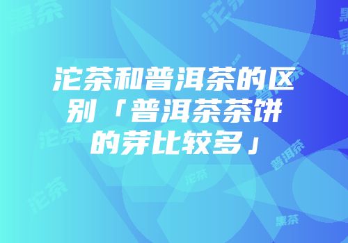 沱茶和普洱茶的区别「普洱茶茶饼的芽比较多」