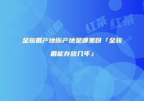 金骏眉产地原产地是哪里呀「金骏眉能存放几年」