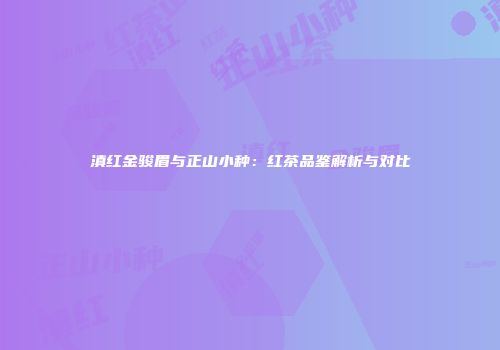 滇红金骏眉与正山小种：红茶品鉴解析与对比