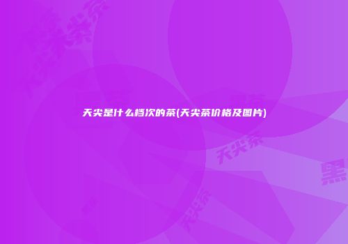 天尖是什么档次的茶(天尖茶价格及图片)