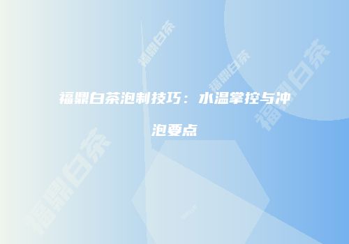 福鼎白茶泡制技巧：水温掌控与冲泡要点