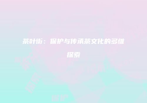 茶叶街：保护与传承茶文化的多维探索