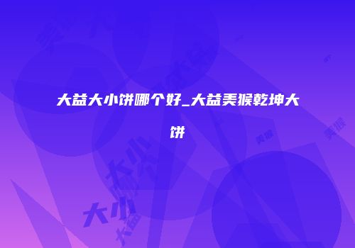 大益大小饼哪个好_大益美猴乾坤大饼