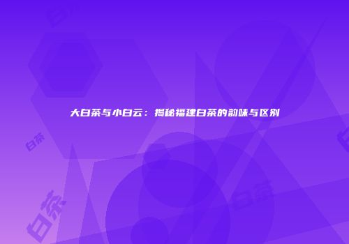 大白茶与小白云：揭秘福建白茶的韵味与区别