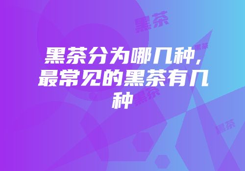 黑茶分为哪几种,最常见的黑茶有几种