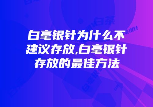 白毫银针为什么不建议存放,白毫银针存放的最佳方法