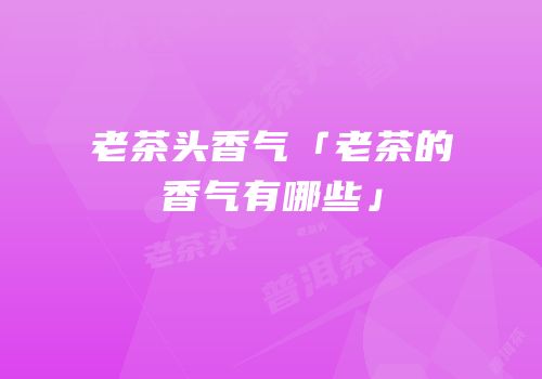 老茶头香气「老茶的香气有哪些」