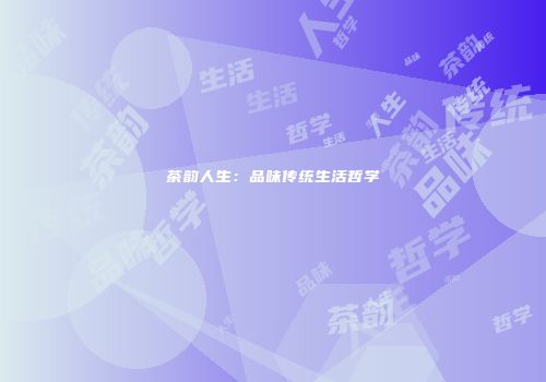茶韵人生：品味传统生活哲学