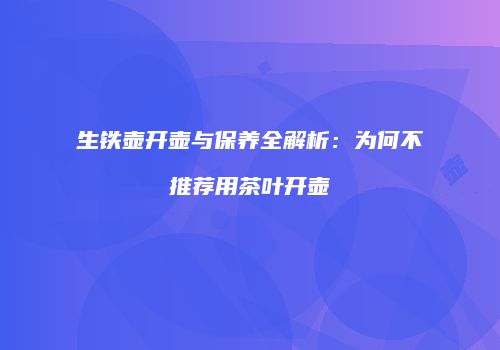 生铁壶开壶与保养全解析：为何不推荐用茶叶开壶