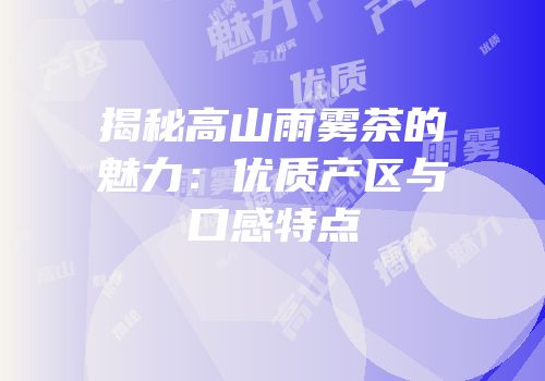 揭秘高山雨雾茶的魅力：优质产区与口感特点