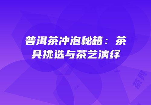 普洱茶冲泡秘籍：茶具挑选与茶艺演绎