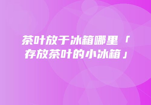 茶叶放于冰箱哪里「存放茶叶的小冰箱」