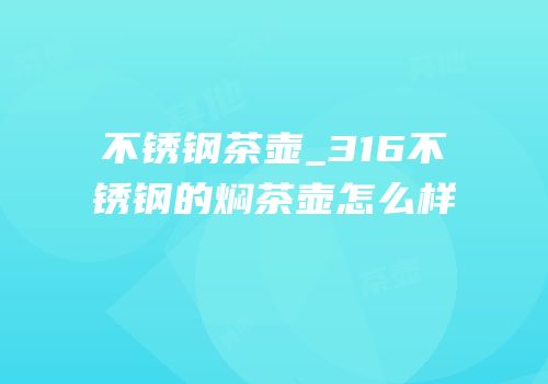 不锈钢茶壶_316不锈钢的焖茶壶怎么样